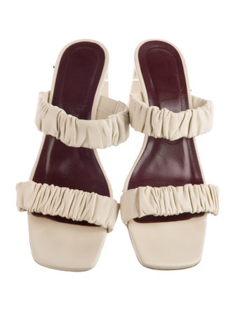 Staud Leather Printed Slides