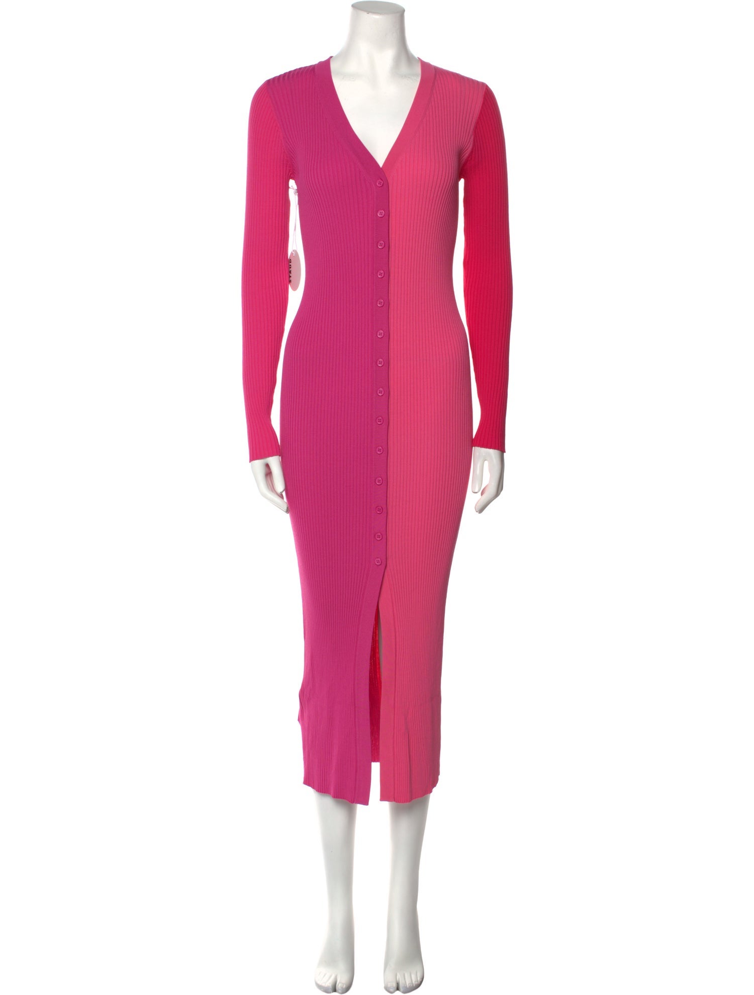 Staud V-Neck Long Dress