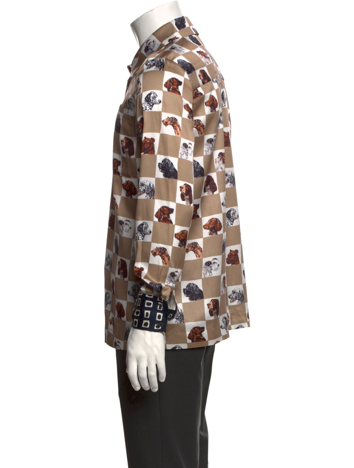 Staud Printed Long Sleeve Shirt