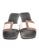Staud Leather Colorblock Pattern Slides