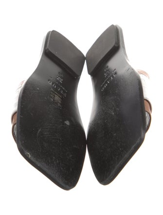 Staud Leather Colorblock Pattern Slides