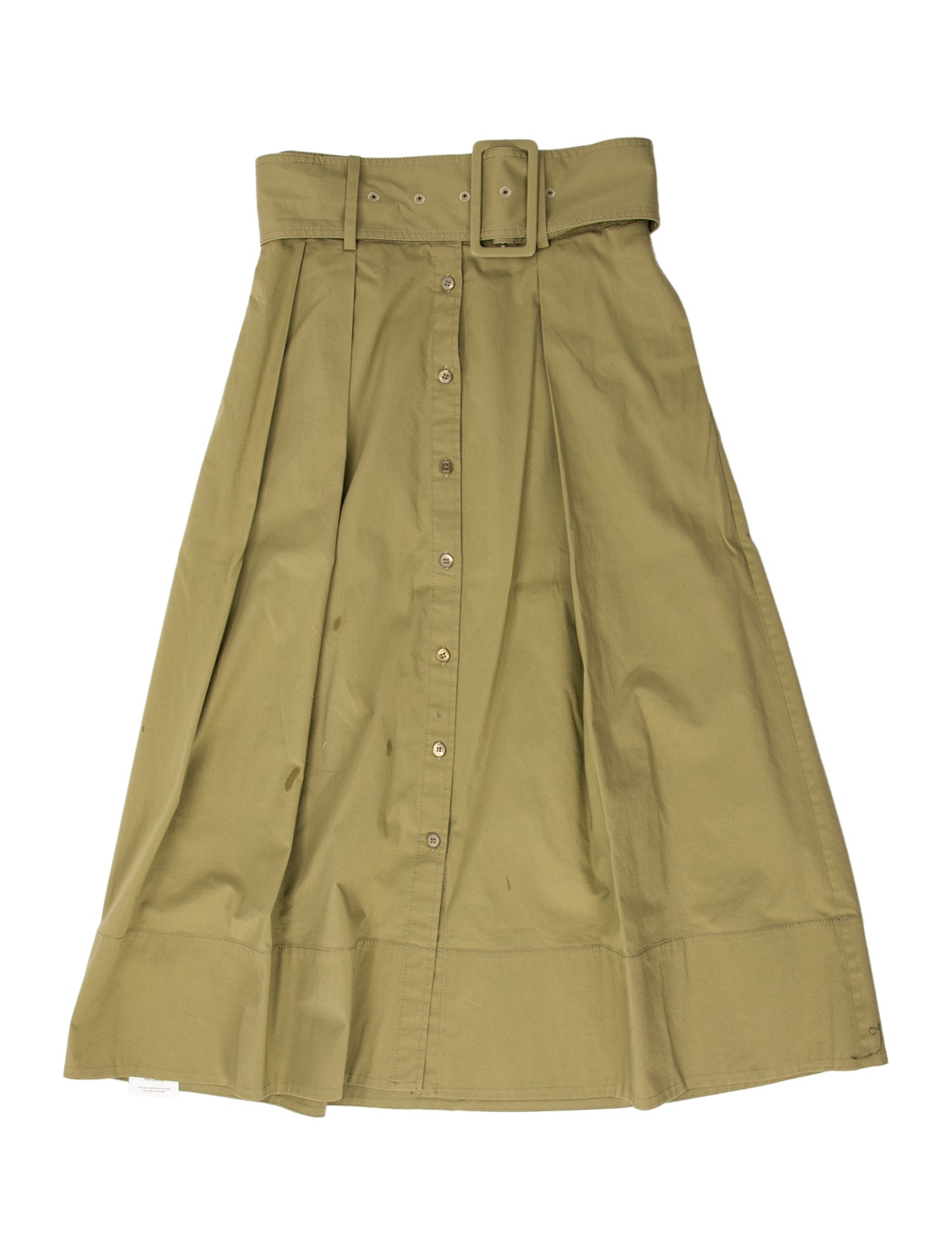 Staud Pleated Accents Midi Length Skirt