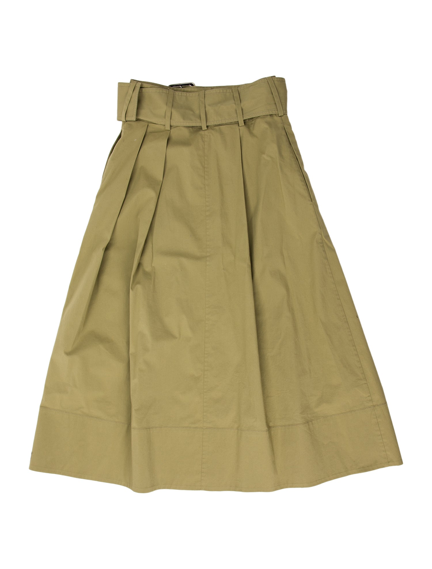 Staud Pleated Accents Midi Length Skirt