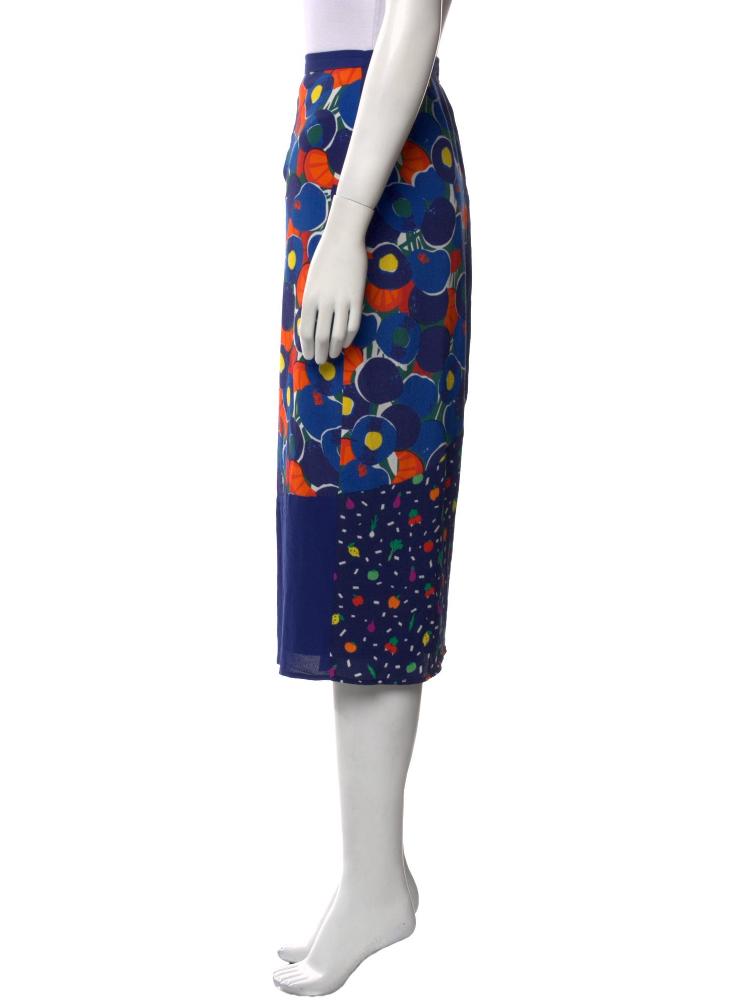 Staud Polka Dot Print Midi Length Skirt