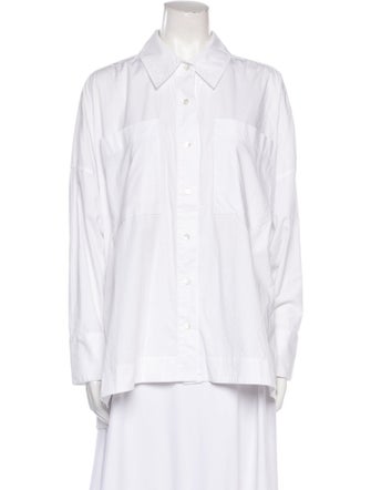Staud Long Sleeve Button-Up Top