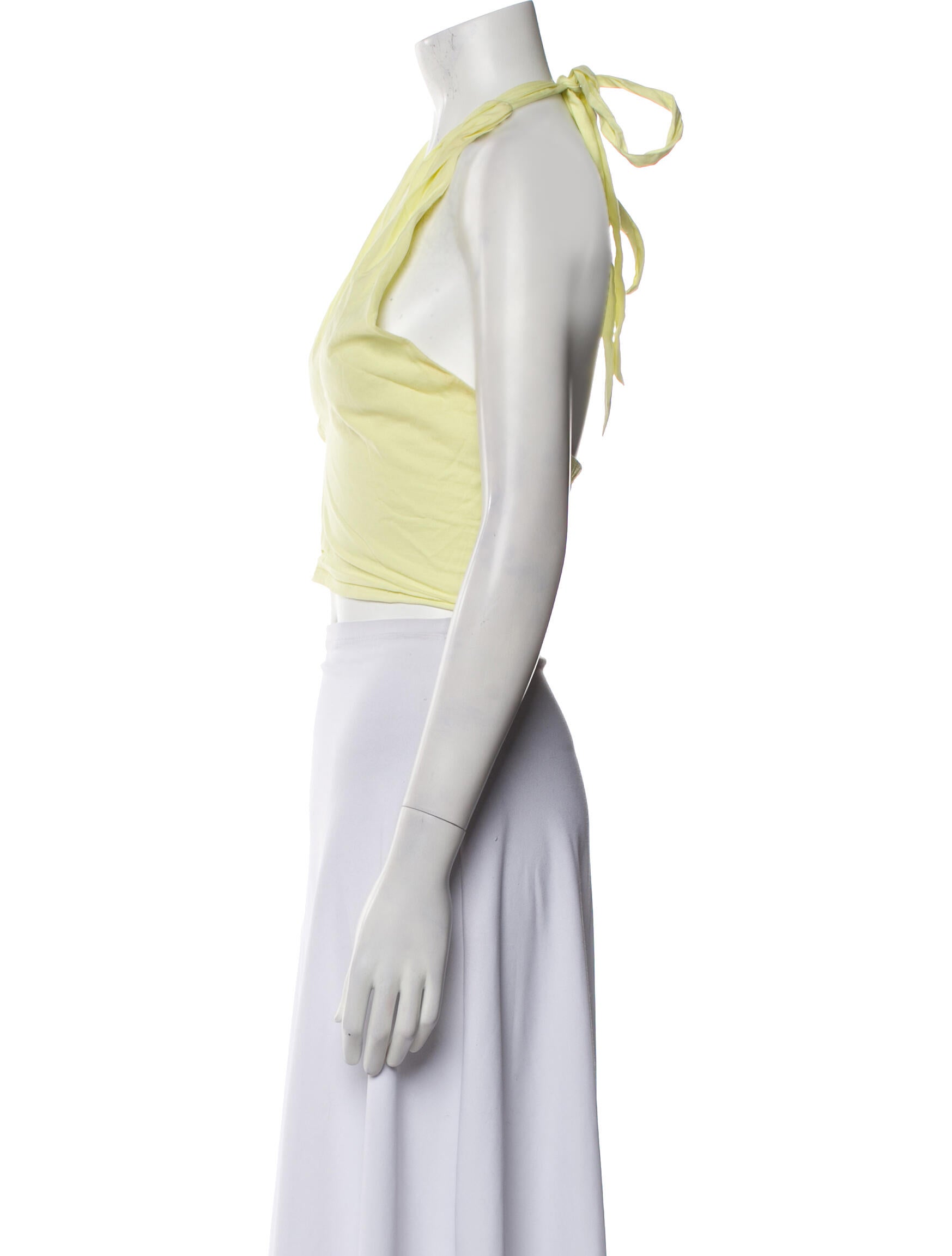 Staud V-Neck Sleeveless Crop Top