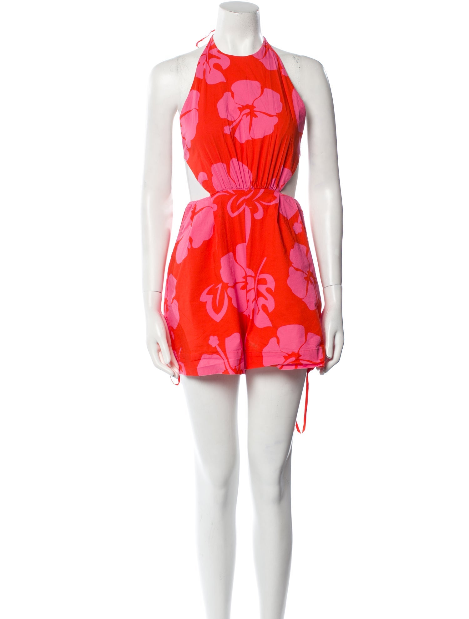 Staud Printed Crew Neck Romper