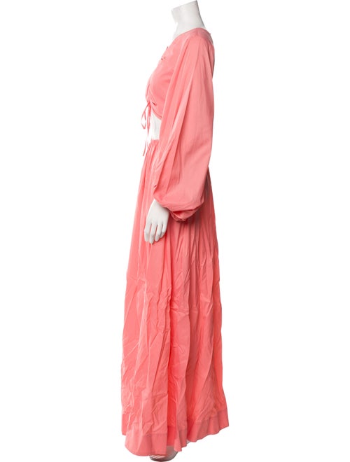 Staud V-Neck Long Dress