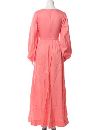 Staud V-Neck Long Dress
