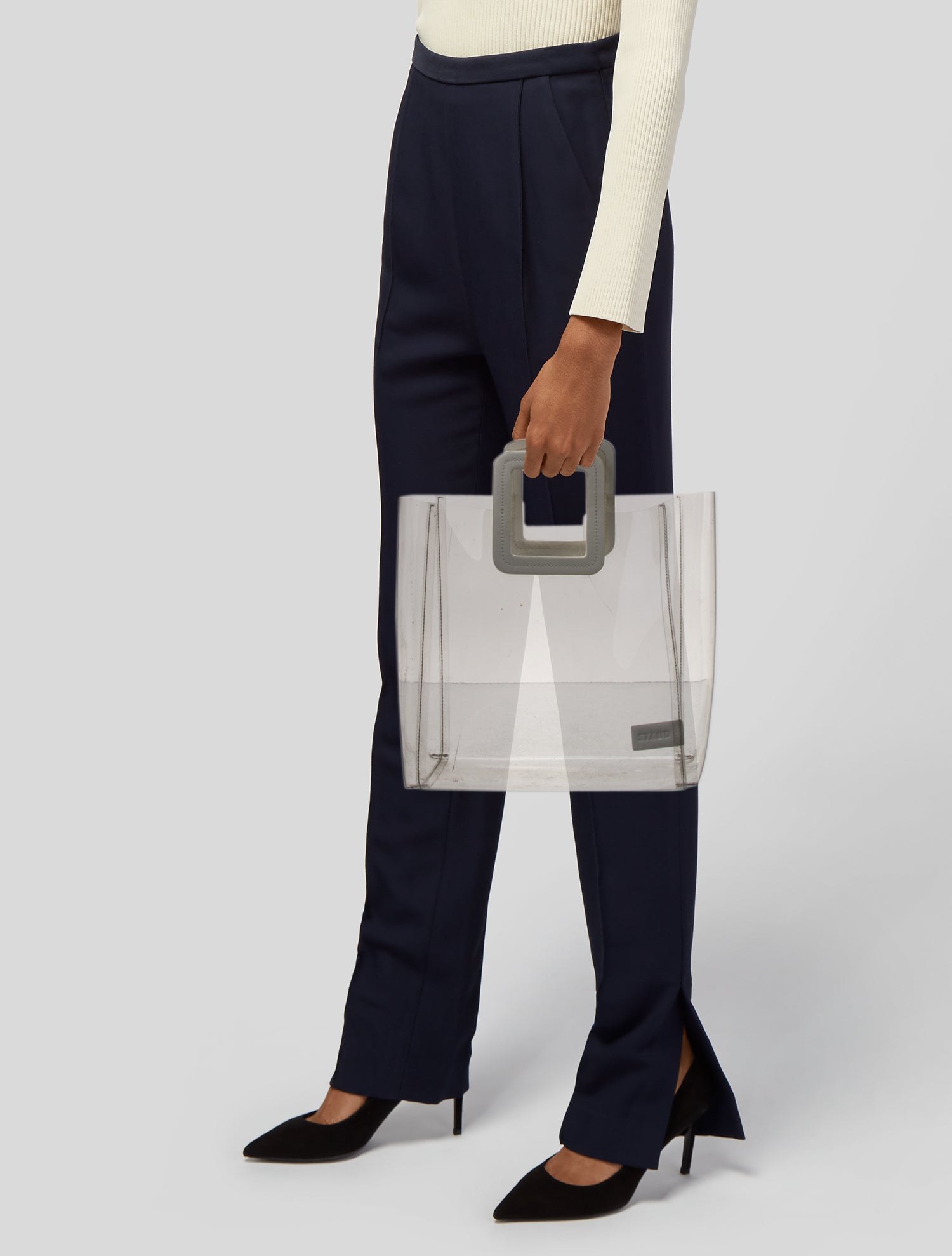 Staud PVC Top Handle Bag
