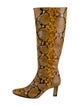Staud Embossed Leather Animal Print Boots