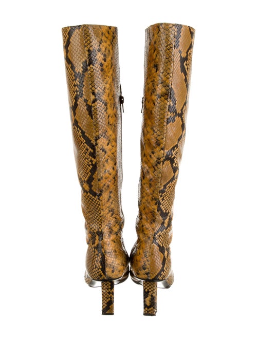 Staud Embossed Leather Animal Print Boots