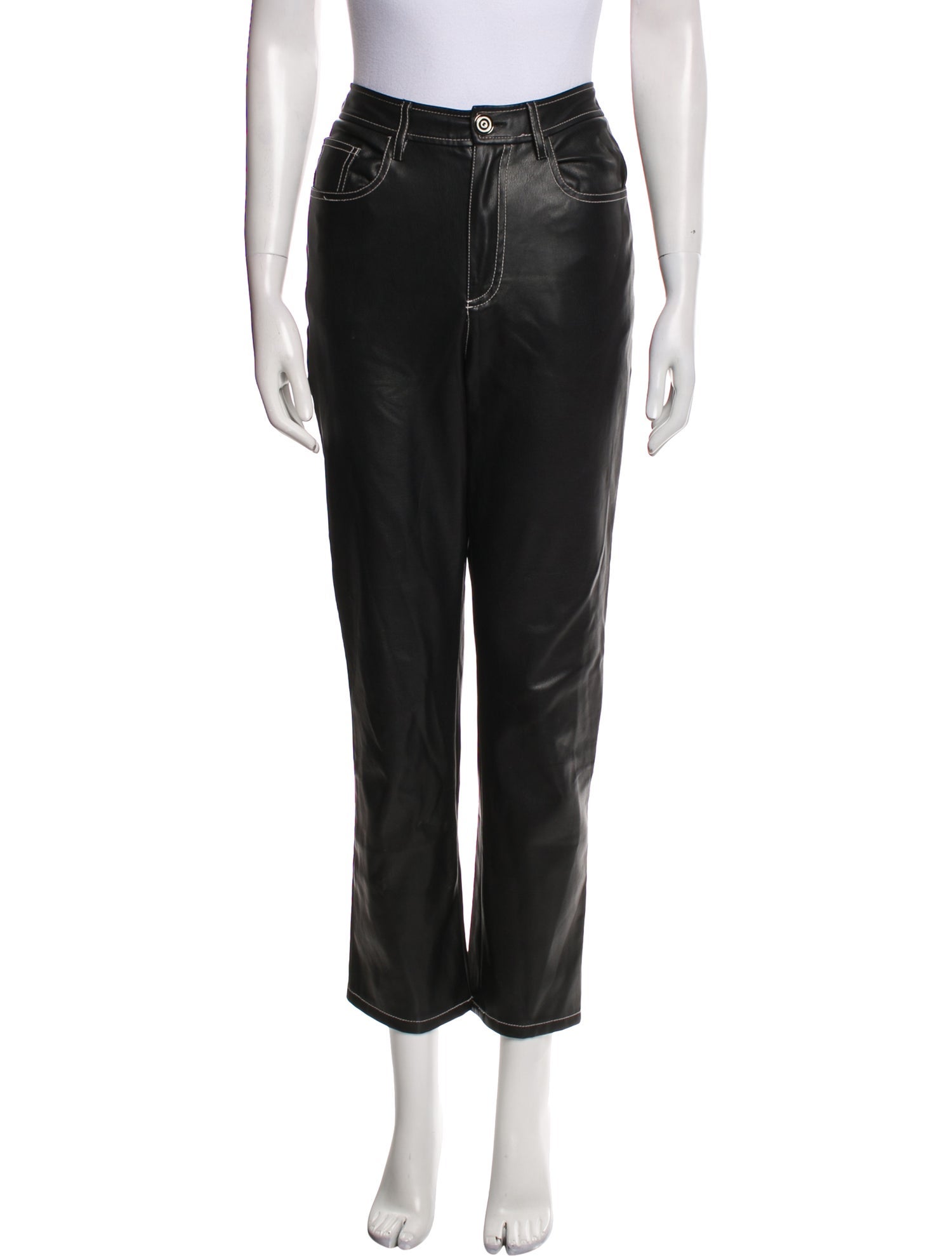 Staud Faux Leather Skinny Leg Pants