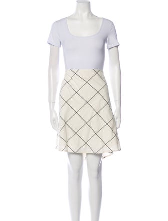 Staud Plaid Print Skirt Set