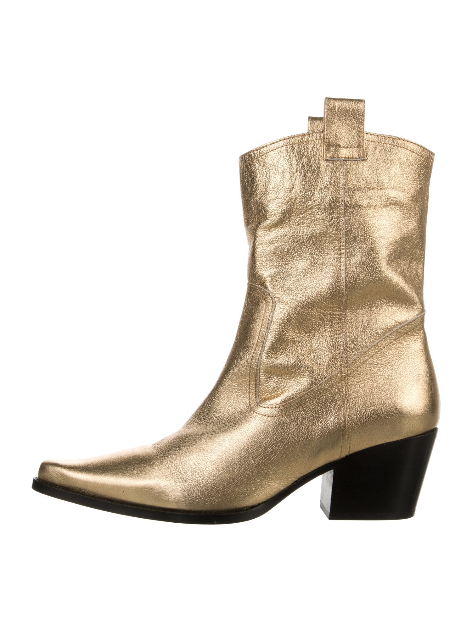 Staud Leather Western Boots