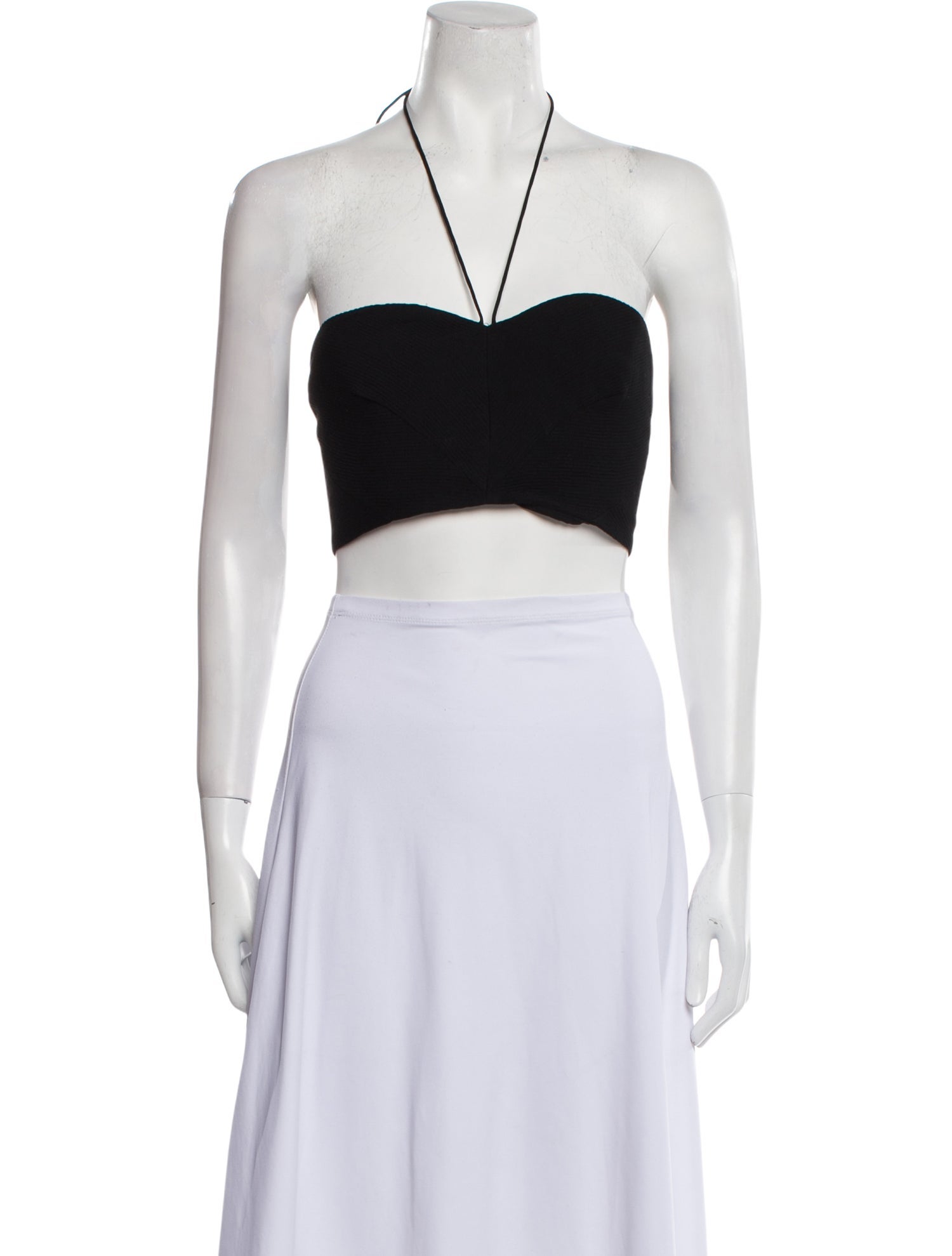 Staud Halterneck Sleeveless Crop Top