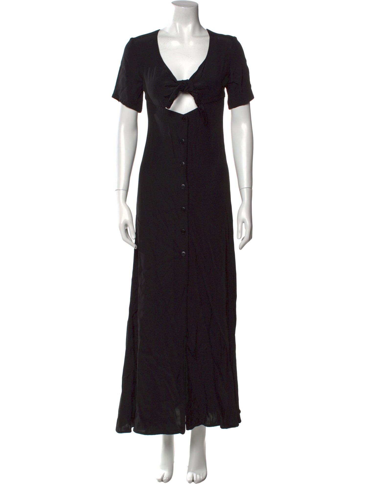 Staud V-Neck Long Dress