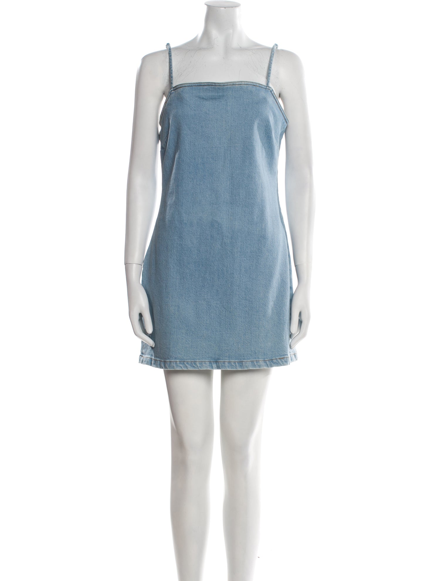 Staud Square Neckline Mini Dress