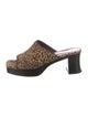 Staud Ponyhair Animal Print Slides