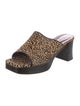 Staud Ponyhair Animal Print Slides