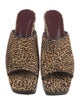 Staud Ponyhair Animal Print Slides