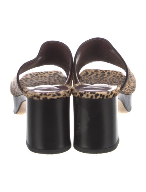 Staud Ponyhair Animal Print Slides