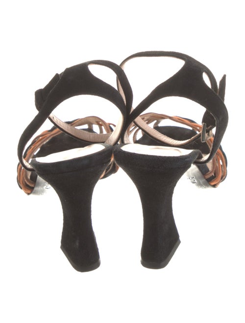 Staud Suede Printed Slingback Pumps