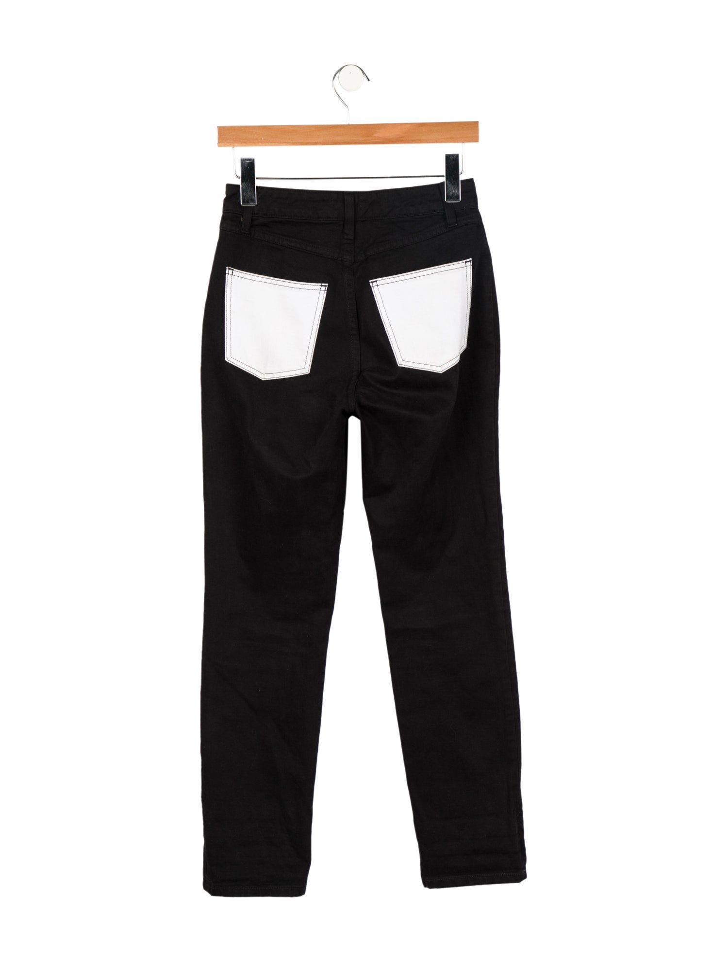 Staud High-Rise Straight Leg Jeans