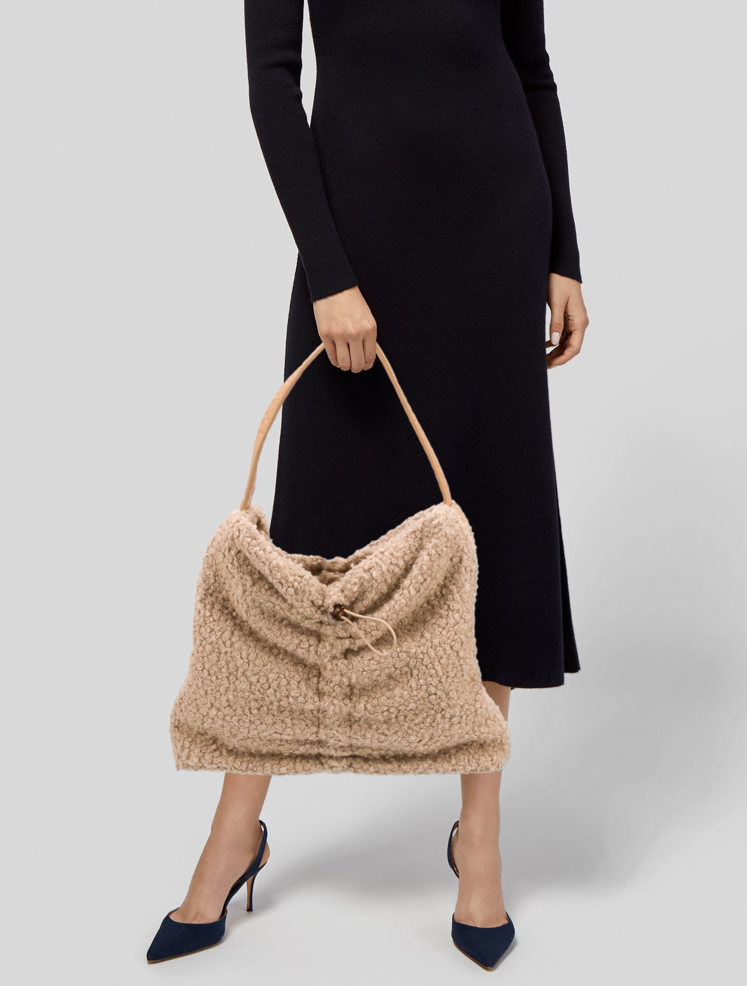 Staud Faux Fur Bucket Bag