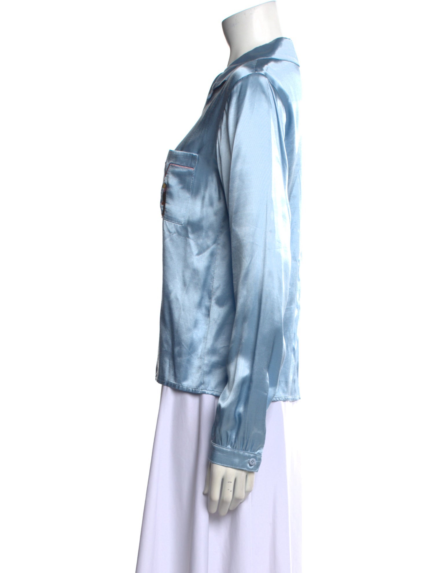 Staud V-Neck Long Sleeve Blouse