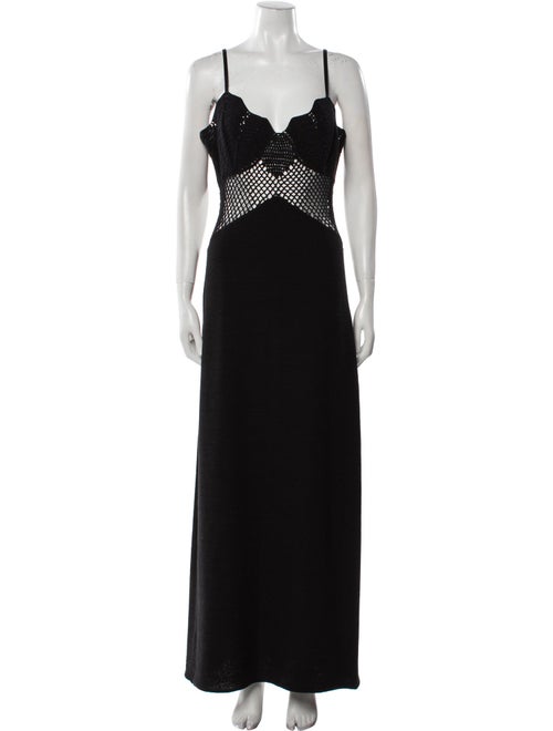 Staud V-Neck Long Dress
