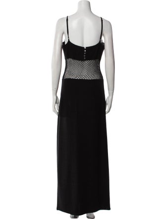 Staud V-Neck Long Dress