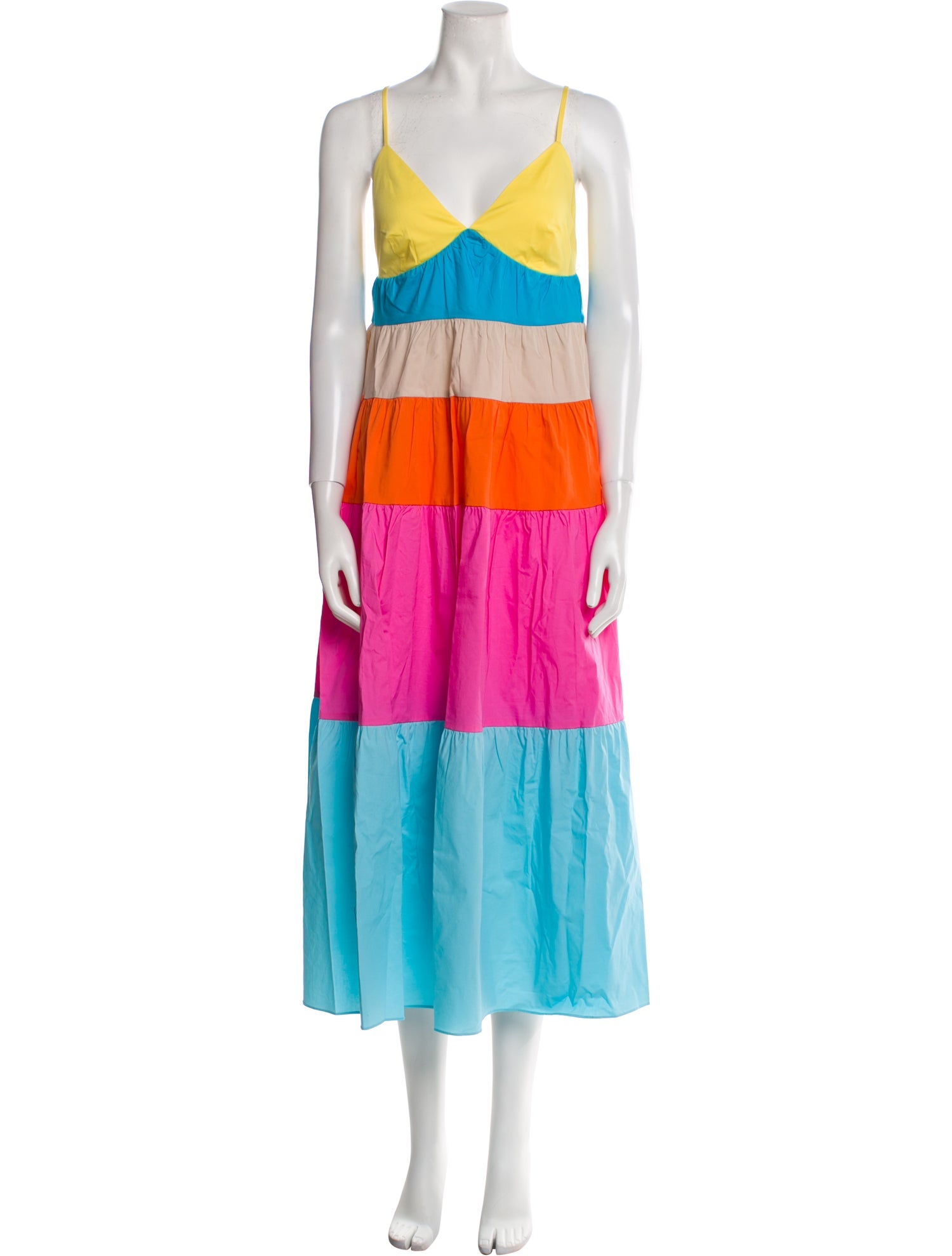 Staud Striped Midi Length Dress w/ Tags