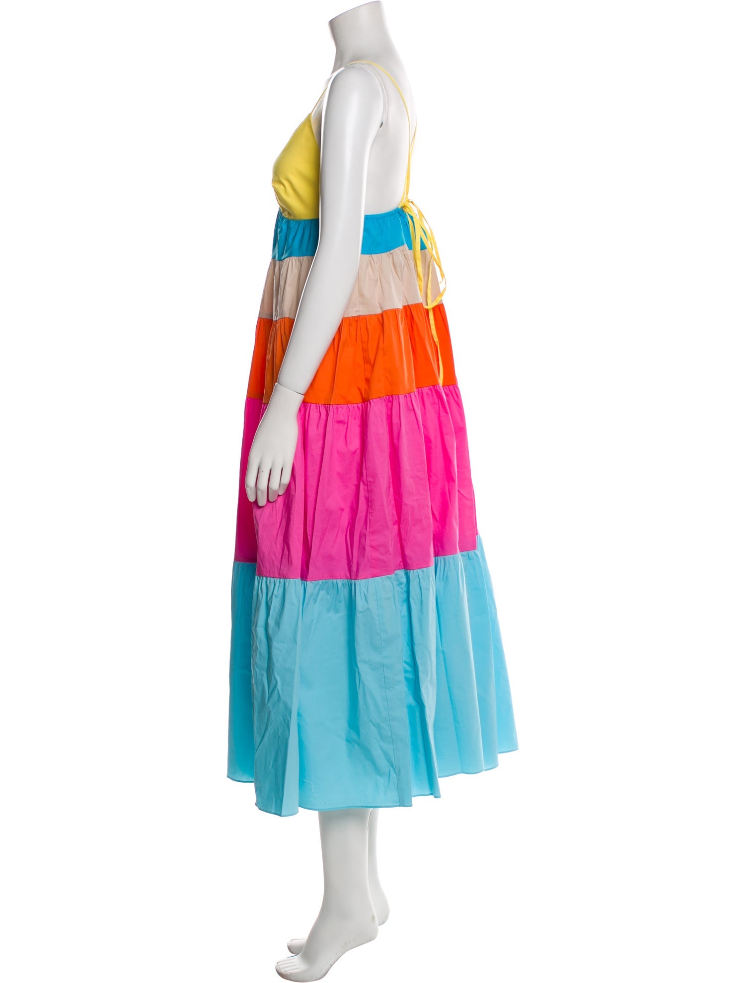 Staud Striped Midi Length Dress w/ Tags