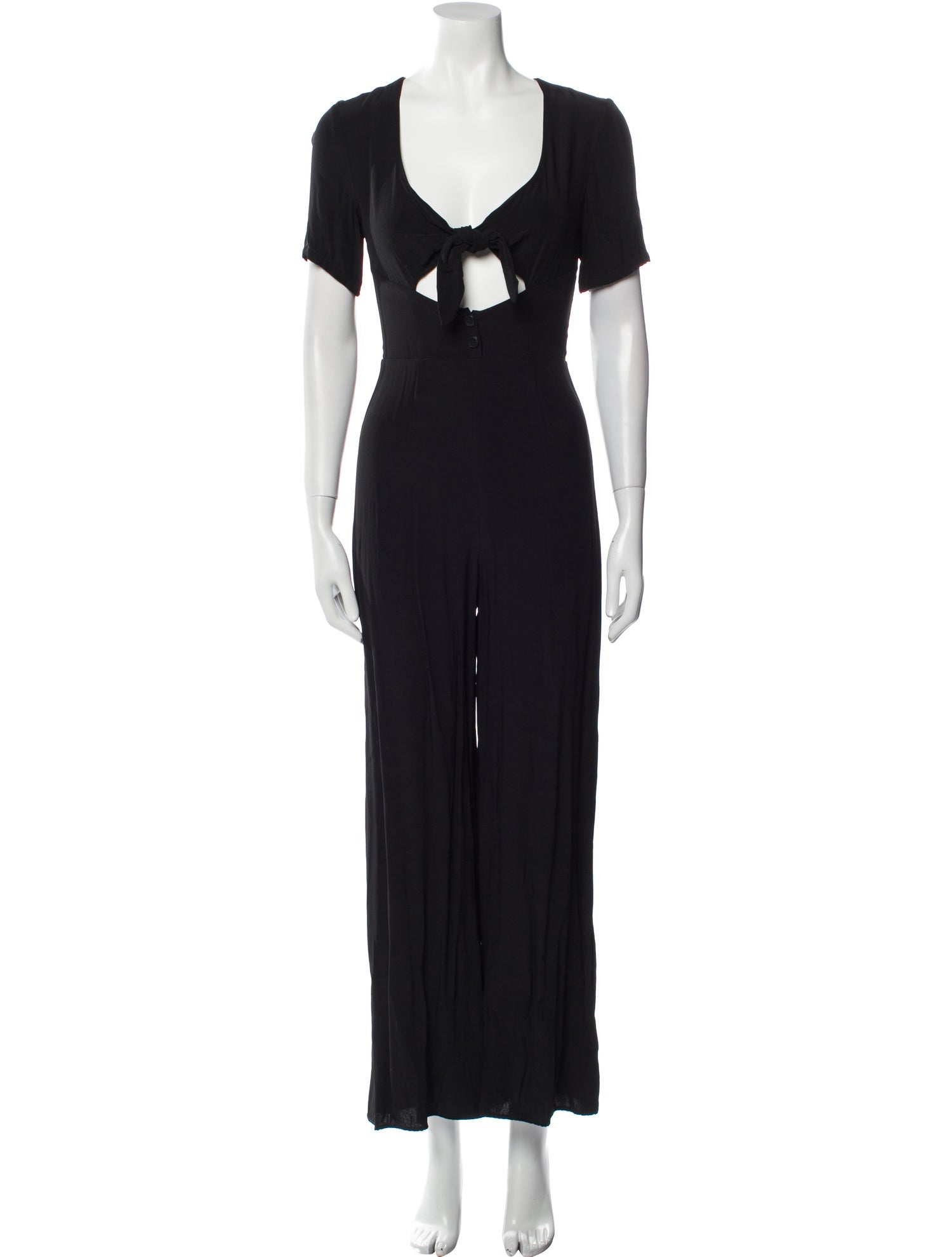 Staud Plunge Neckline Jumpsuit