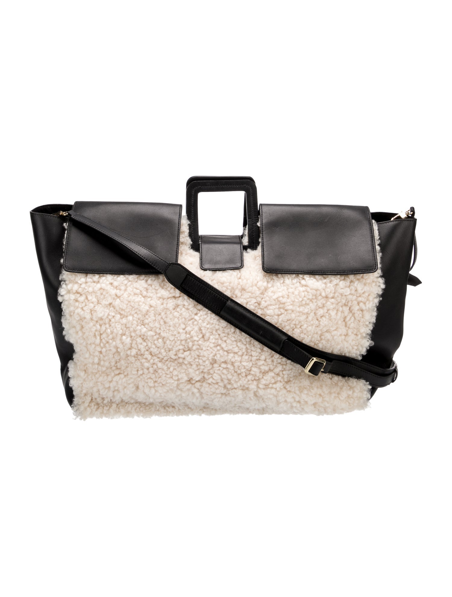 Staud Shearling Crossbody Bag