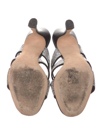 Staud Suede Crystal Embellishments Slides