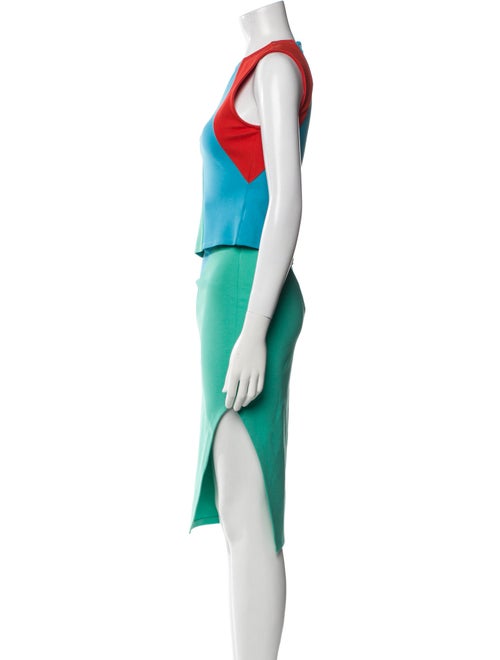 Staud Colorblock Pattern Skirt Set