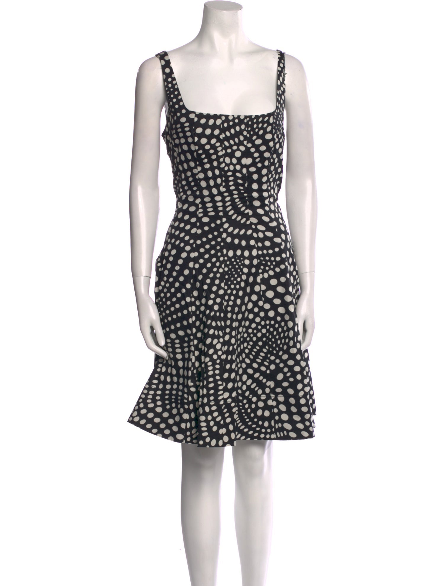 Staud Polka Dot Print Knee-Length Dress