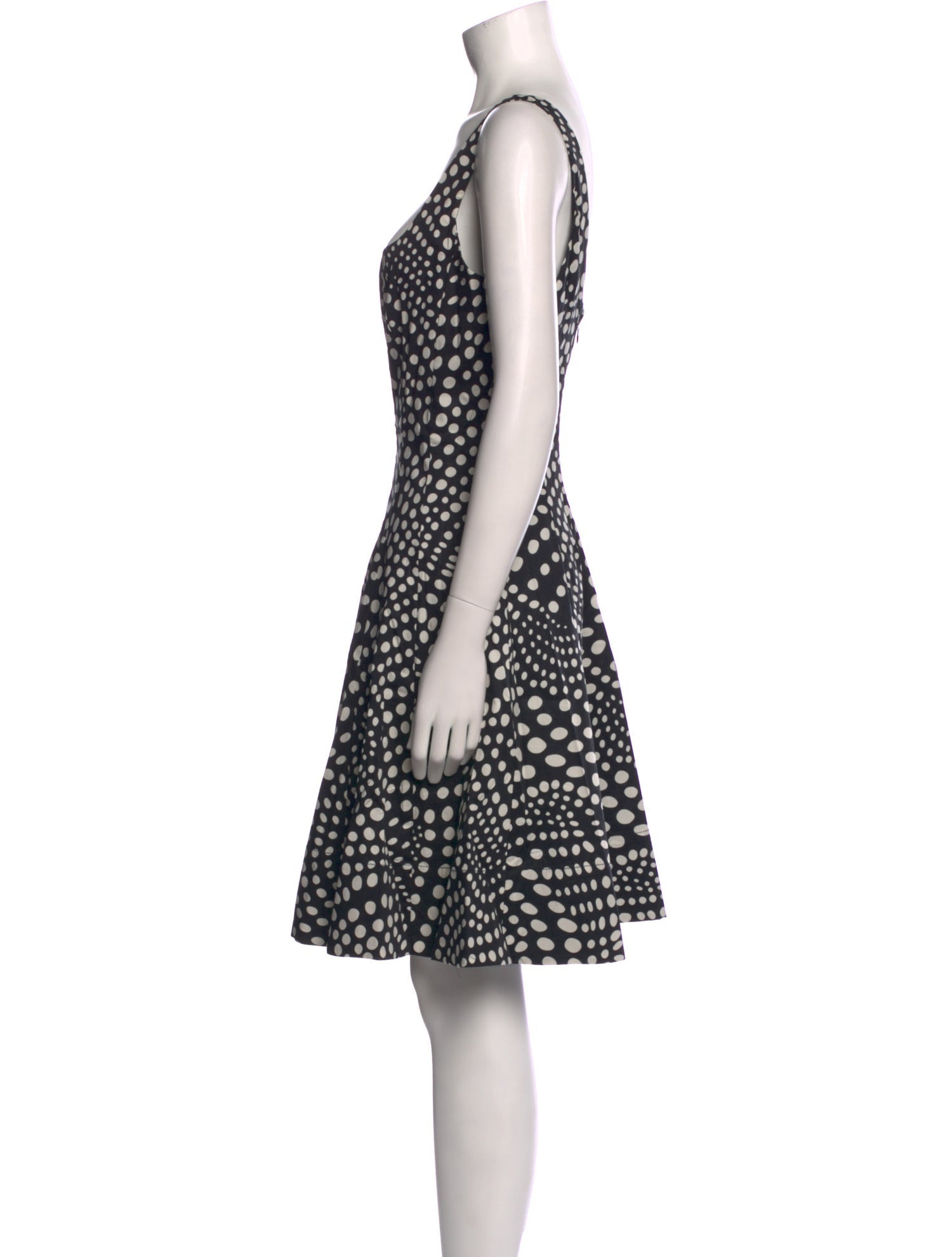 Staud Polka Dot Print Knee-Length Dress