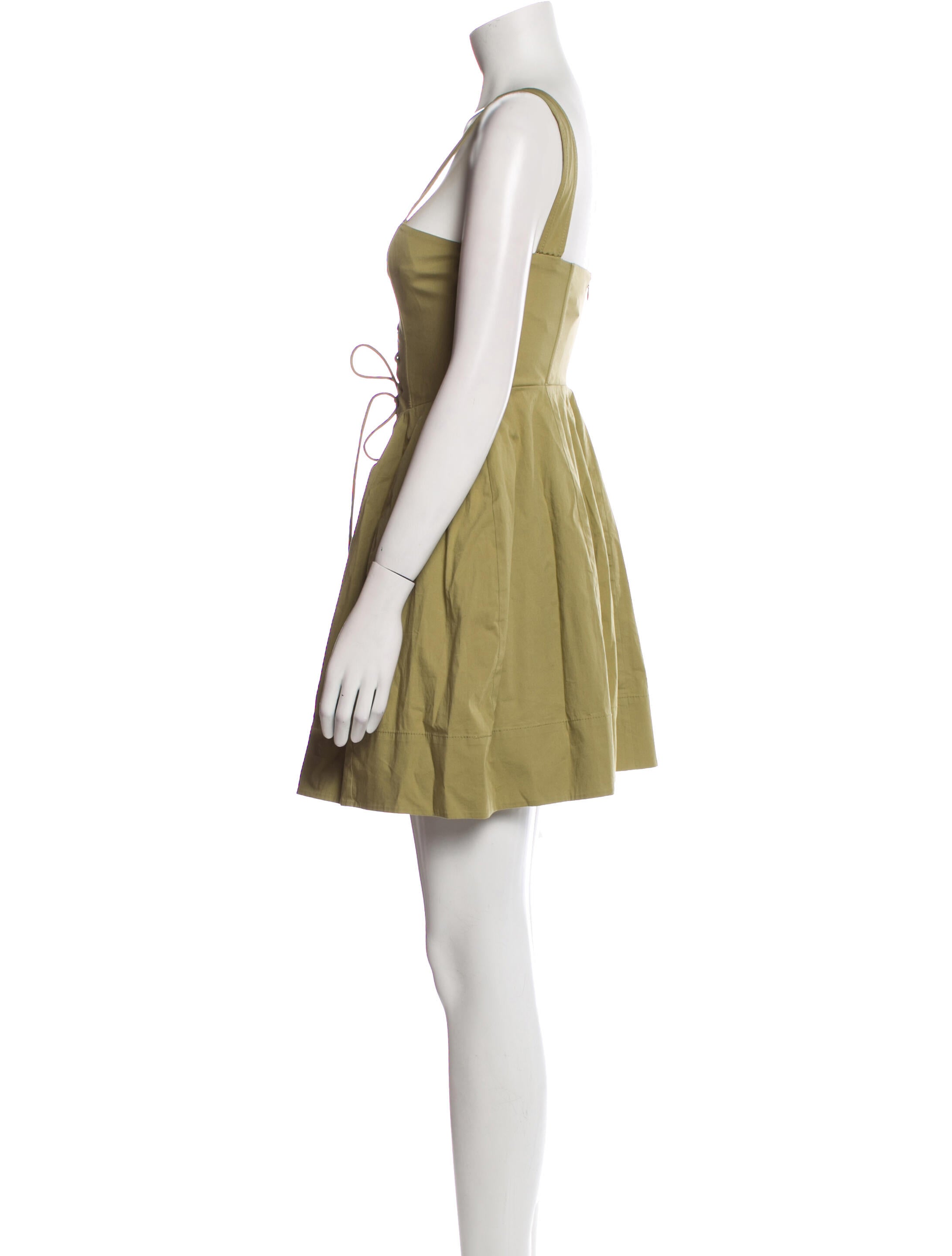 Staud Square Neckline Mini Dress