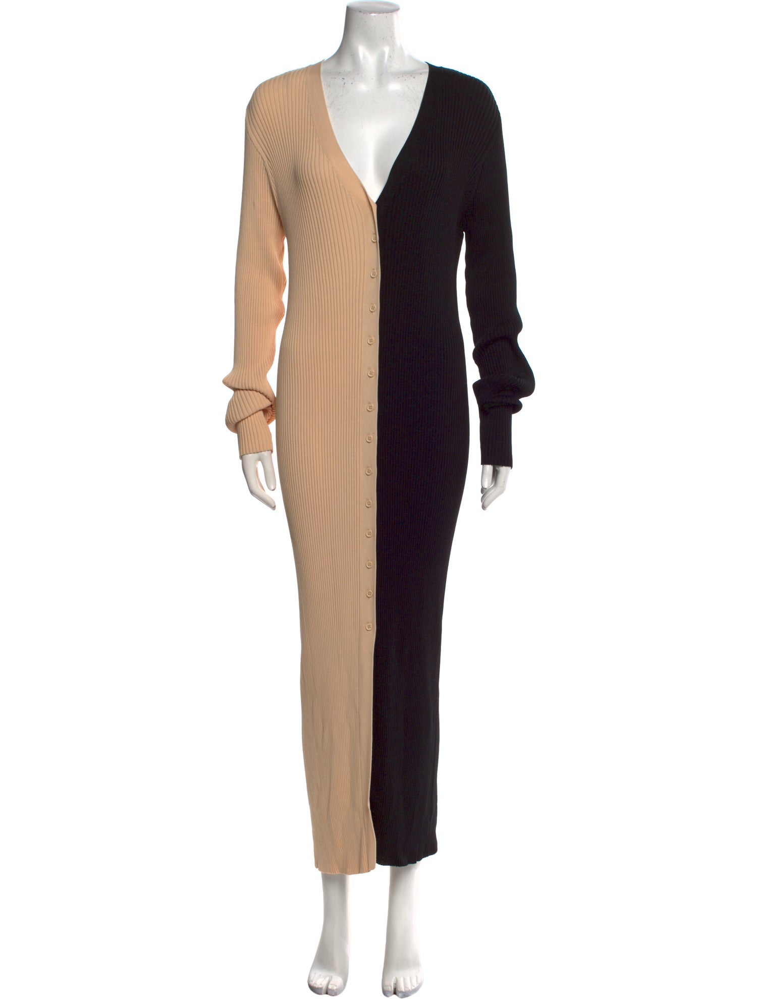 Staud Colorblock Pattern Long Dress