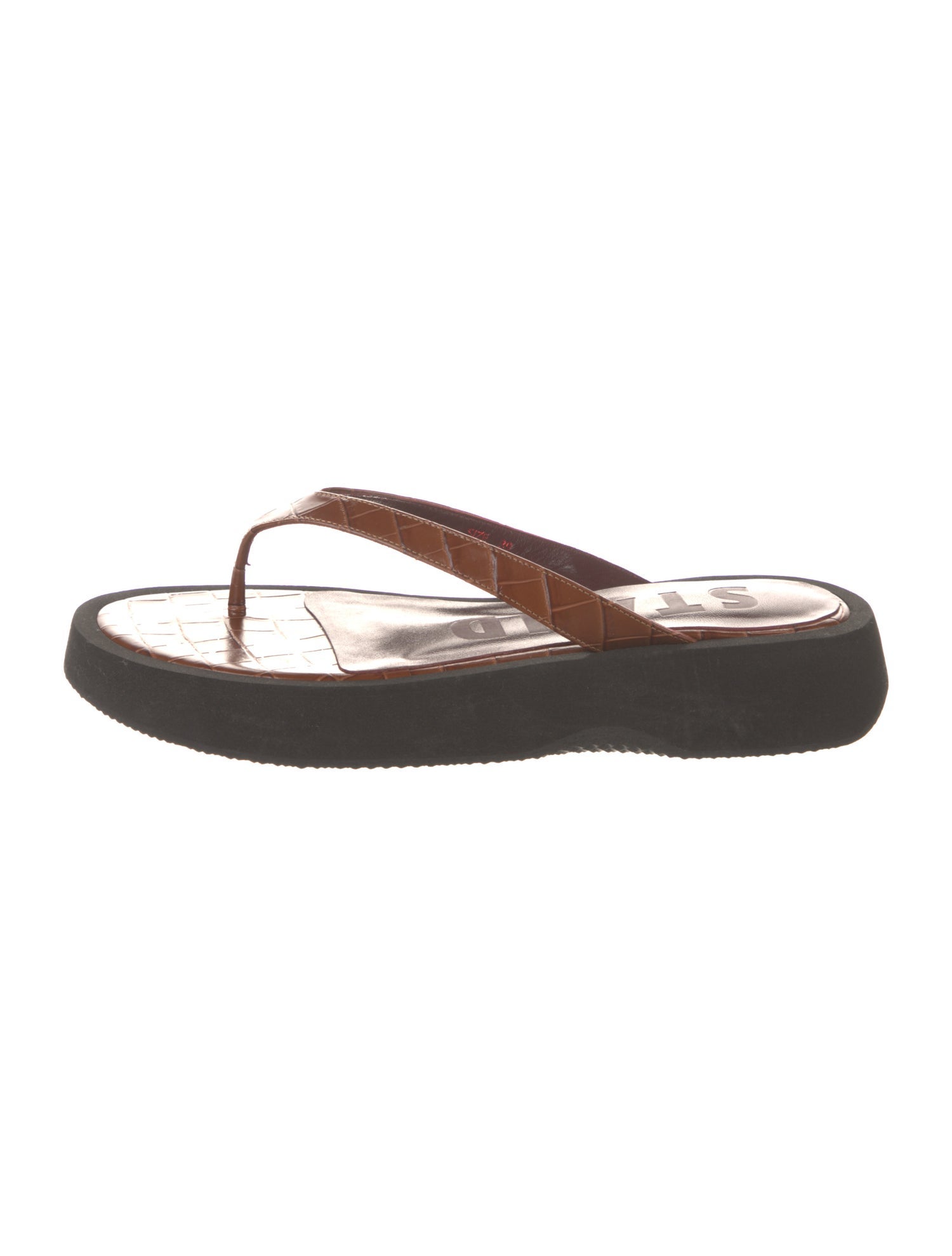 Staud Leather Flip Flops