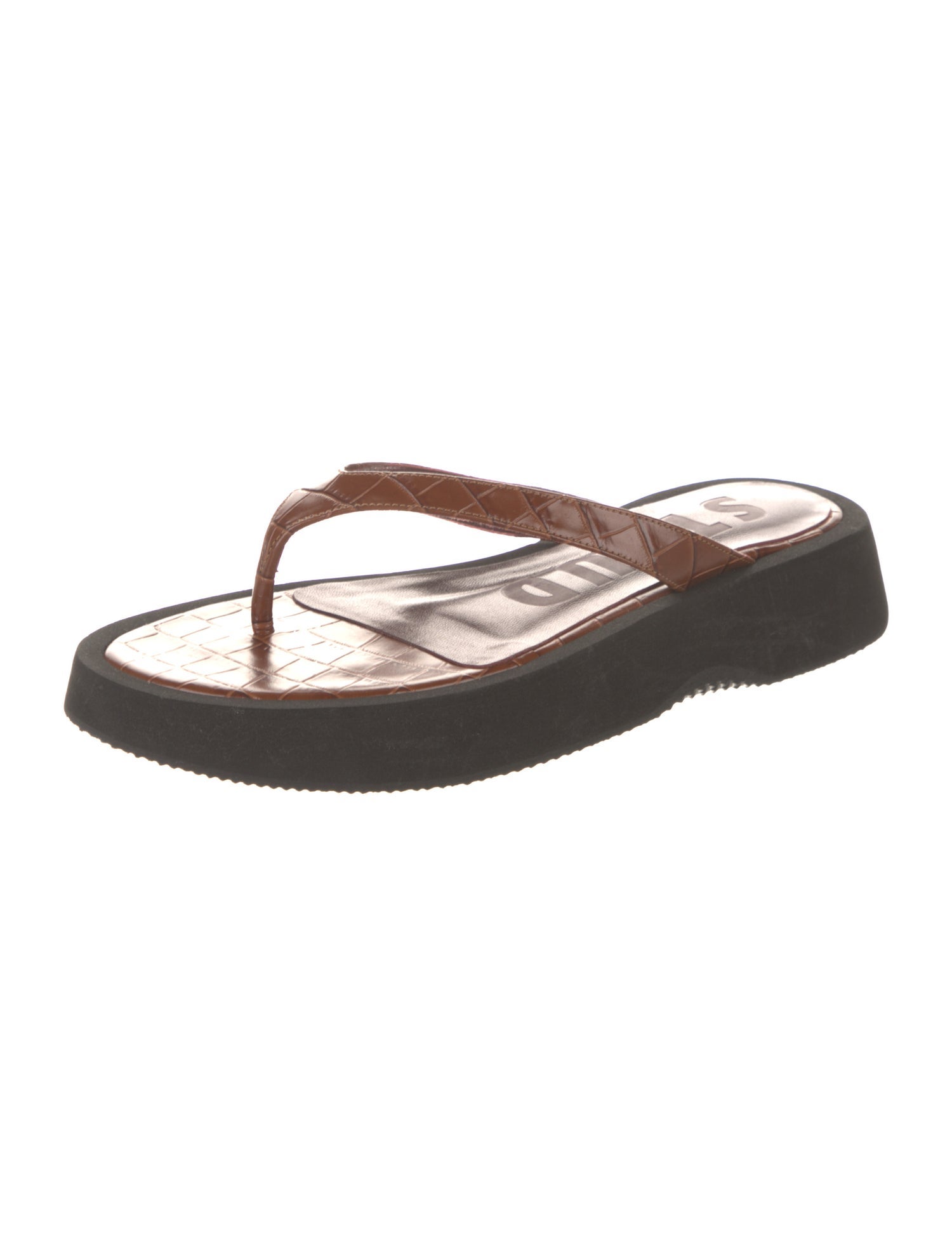 Staud Leather Flip Flops