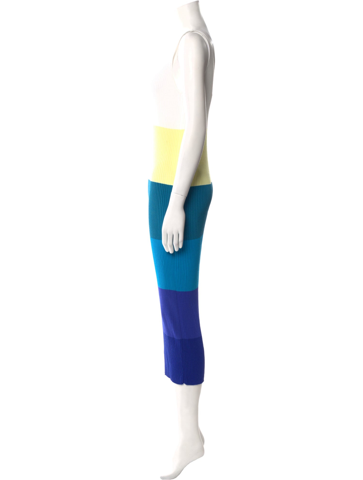 Staud Striped Long Dress