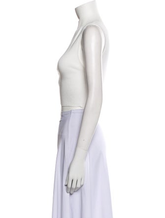 Staud One-Shoulder Sleeveless Crop Top