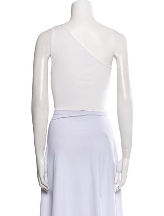 Staud One-Shoulder Sleeveless Crop Top