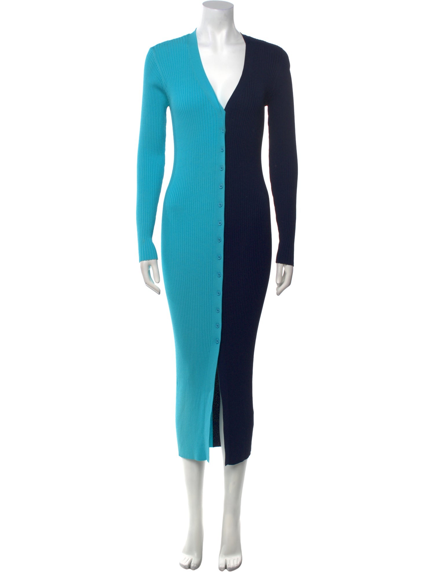 Staud V-Neck Long Dress