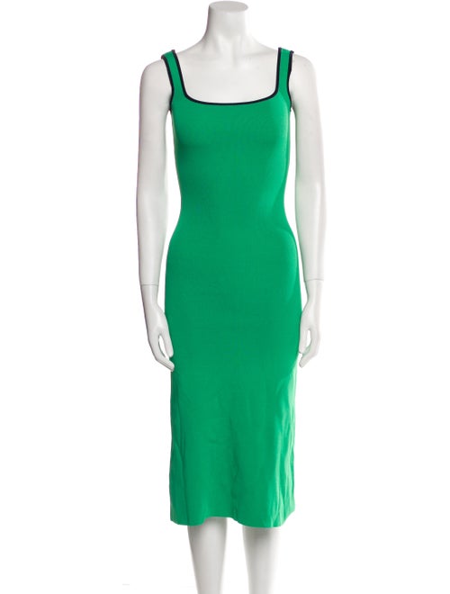 Staud Square Neckline Midi Length Dress