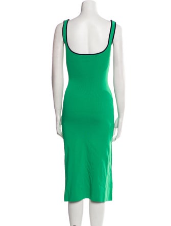 Staud Square Neckline Midi Length Dress